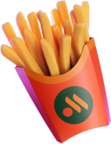 3d изображение картошки-фри