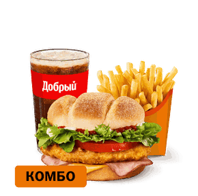 Мехико Бургер с курицей Комбо