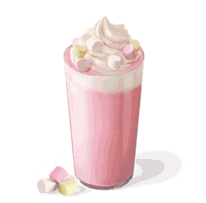 Розовый горячий шоколад