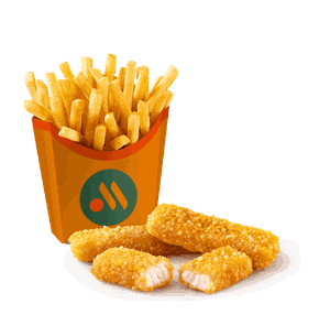 Рыбные палочки с картофелем