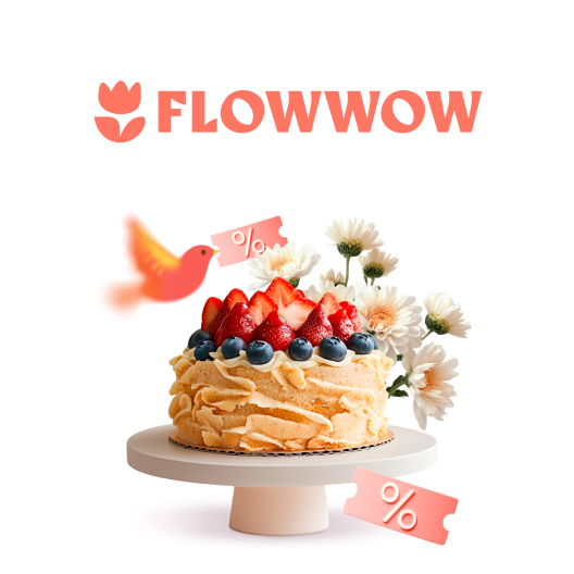 40 промокодов на 40 000 ₽ на Flowwow<sup class="reg">®</sup>